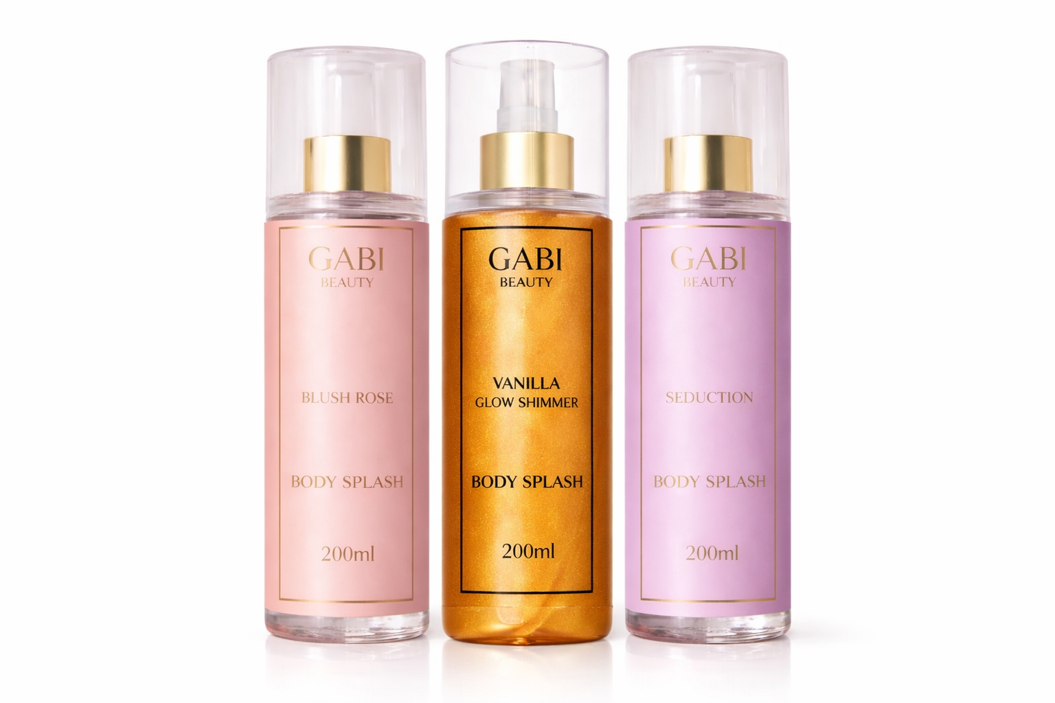 Kit 3 Body Splash - Glow Shimmer | Seduction | Blush Rose